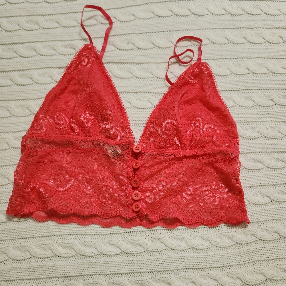 Honeydew Intimates lacey pink bralet. Size small